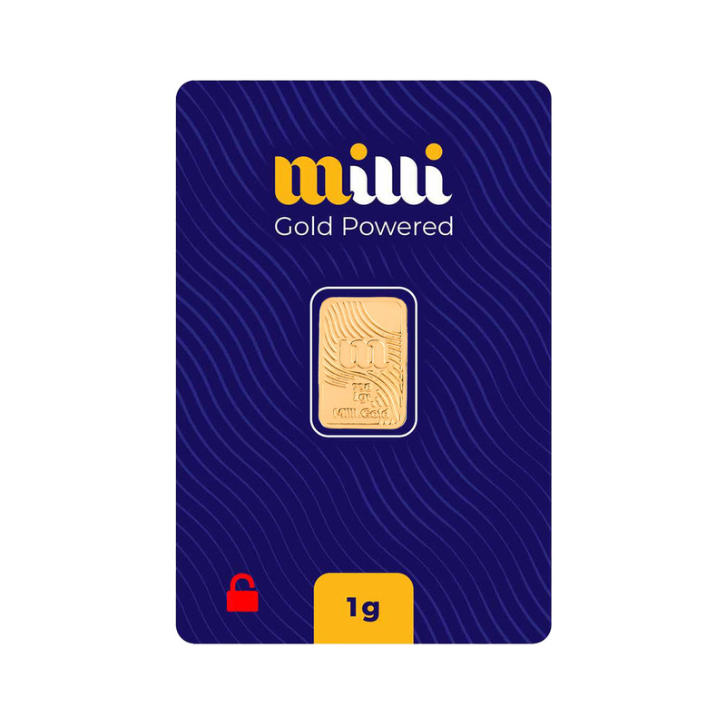 شمش طلا 18 عیار میلی گالری مدل MT1787 - 1G